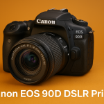 Best Canon EOS 90D Price New, Review & Availability Worldwide Canon EOS 90D DSLR Price – angled product photo with 18-55mm lens